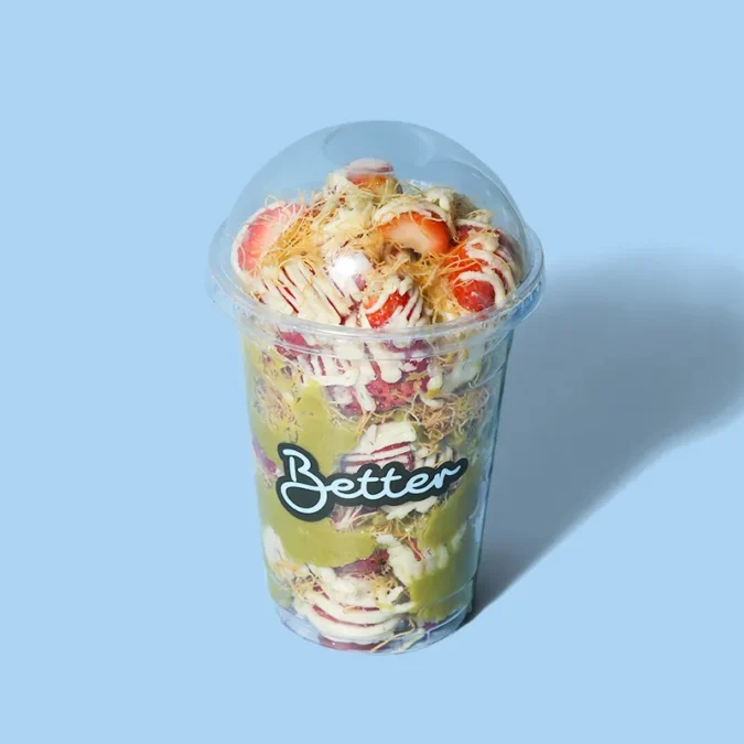 Protein Kunafa Strawberry Cup